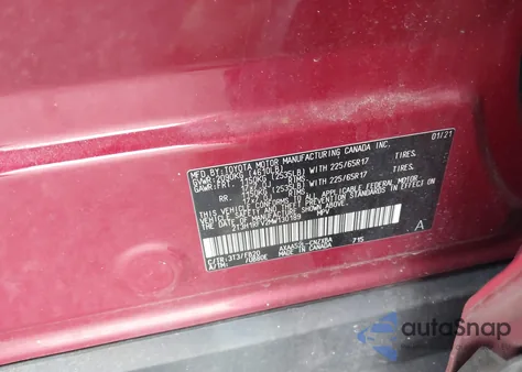 2021 Toyota Rav4 Le z USA, uszkodzony, nr VIN 2T3H1RFV2MW130189